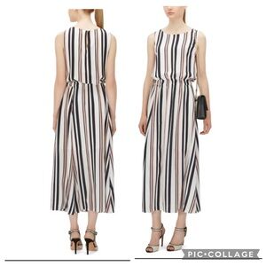 HUGO BOSS Silk Striped Midi Dress Size 8